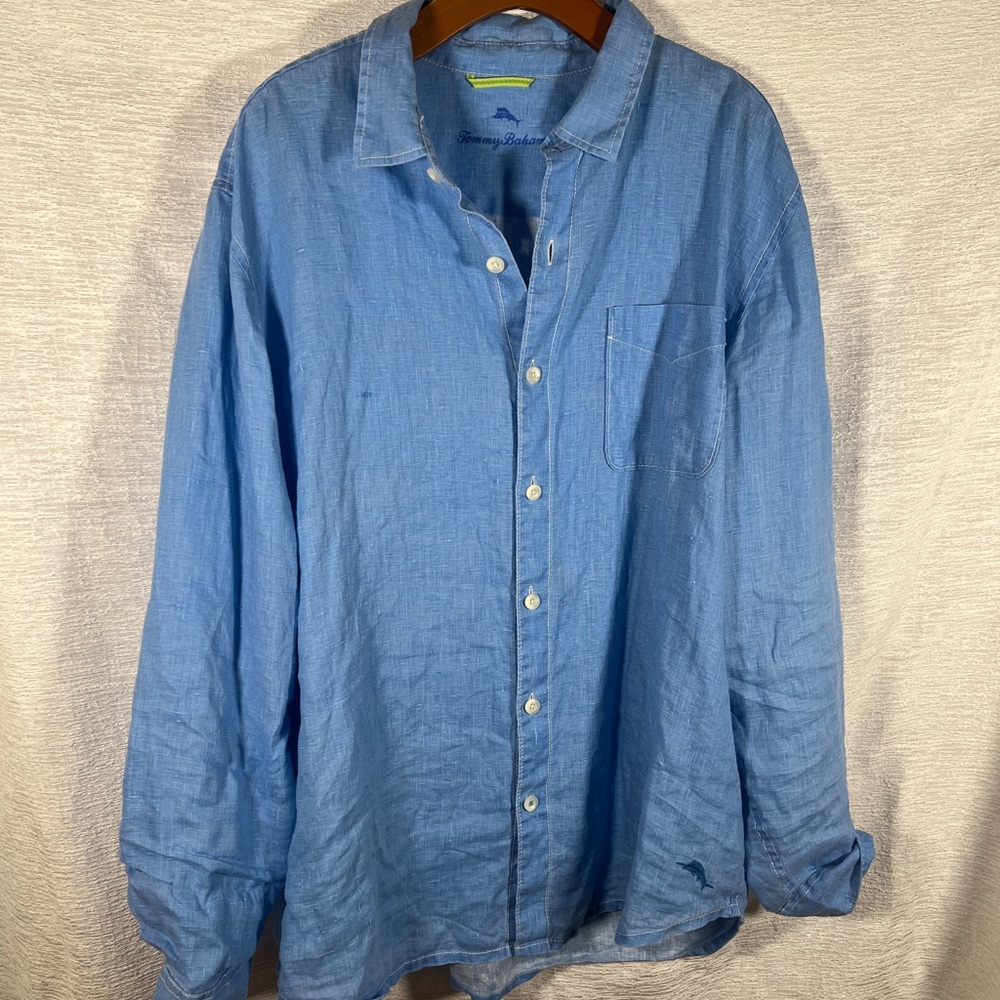 Tommy Bahama Sky Blue Linen Shirt
